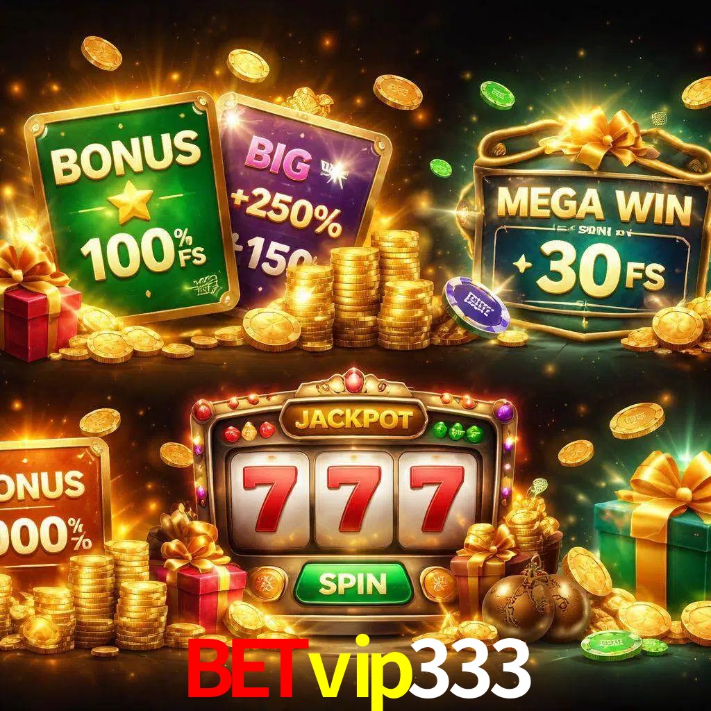 Tipos de bonos Betvip333 incluyendo recompensas de bienvenida y promociones continuas